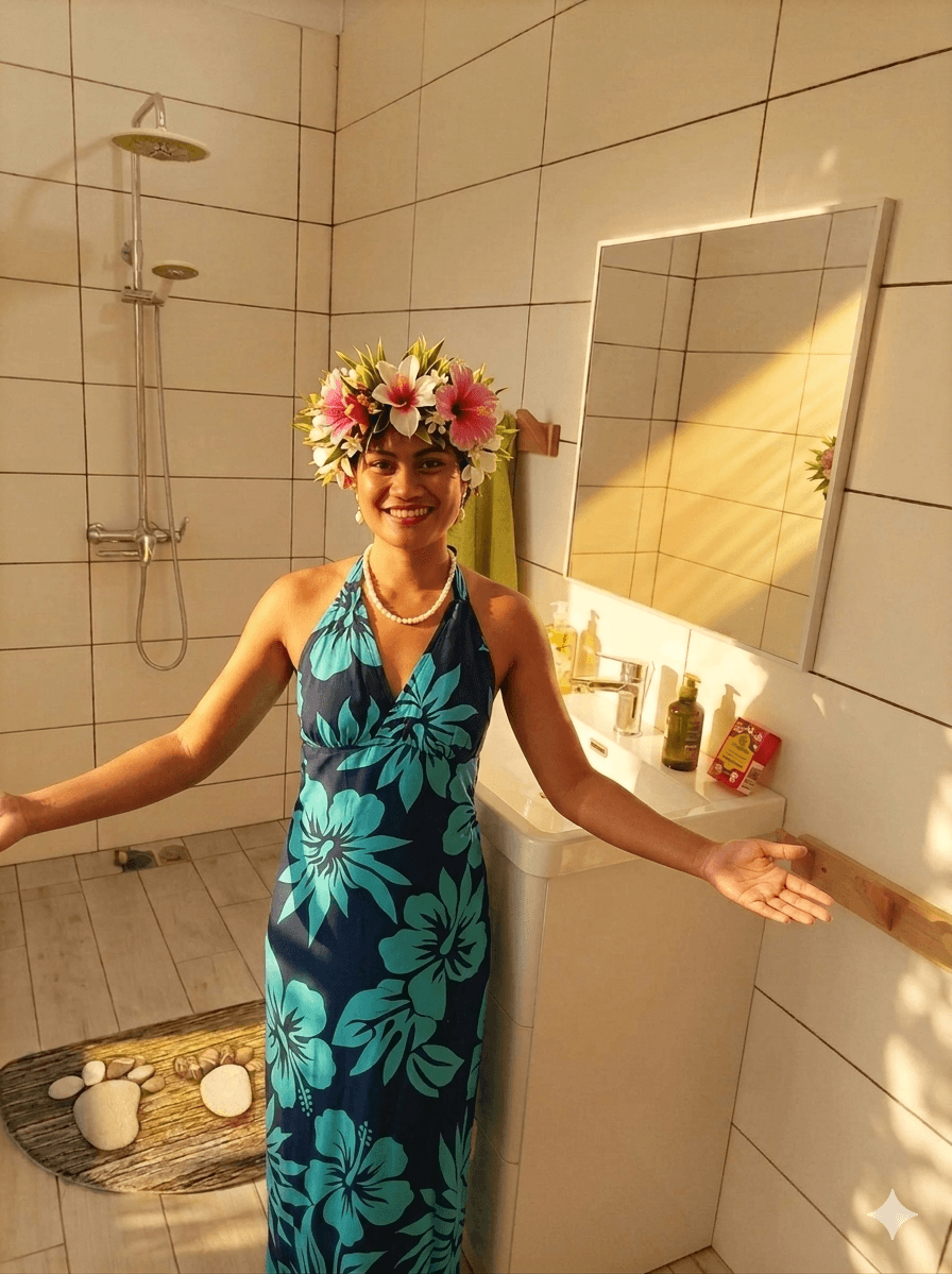 Salle de bain avec douche à l'italienne
