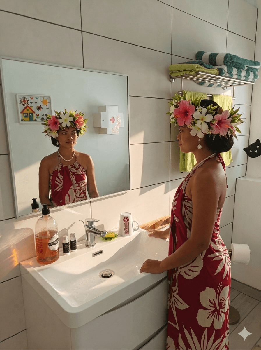 Salle de bain principale avec grand lavabo